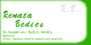 renata bedics business card